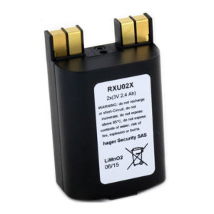 Bloc lithium 2 x (3 V - 2,4 Ah) pour claviers Daitem SH630AX, SH640AX et BH640AX (RXU02X)